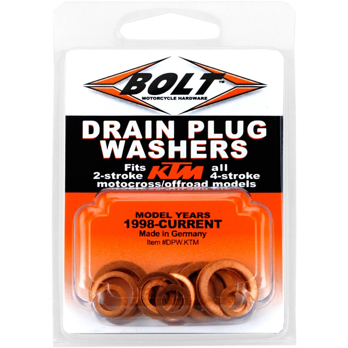 Kit de rondelles de bouchon de vidange en cuivre Bolt