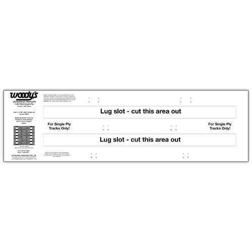 Woody's Stud Template, Single Ply, 2.86