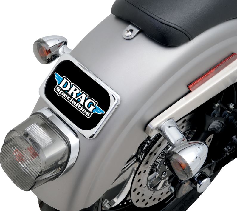 Support de plaque d'immatriculation à 3 boulons Radius de Drag Specialties