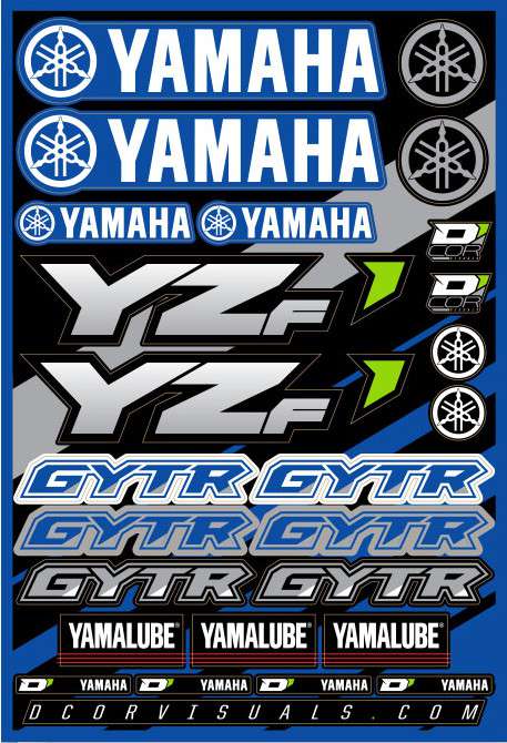 Feuille d'autocollants D'COR Visuals pour Yamaha YZF