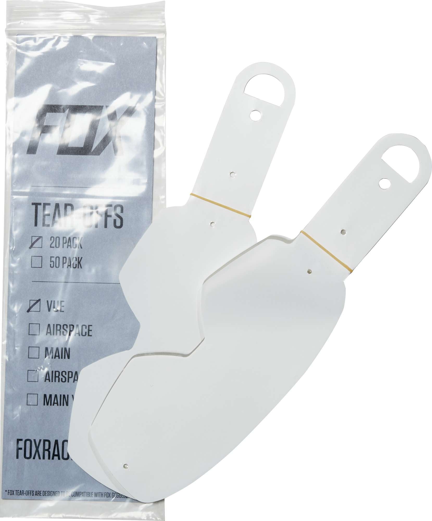 Tear-offs MX laminés Fox Racing Vue