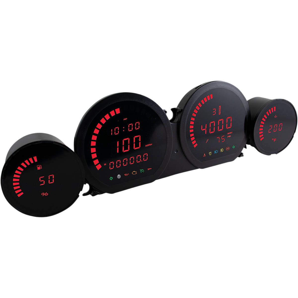 Koso HD-03L 4-Piece Gauge Set
