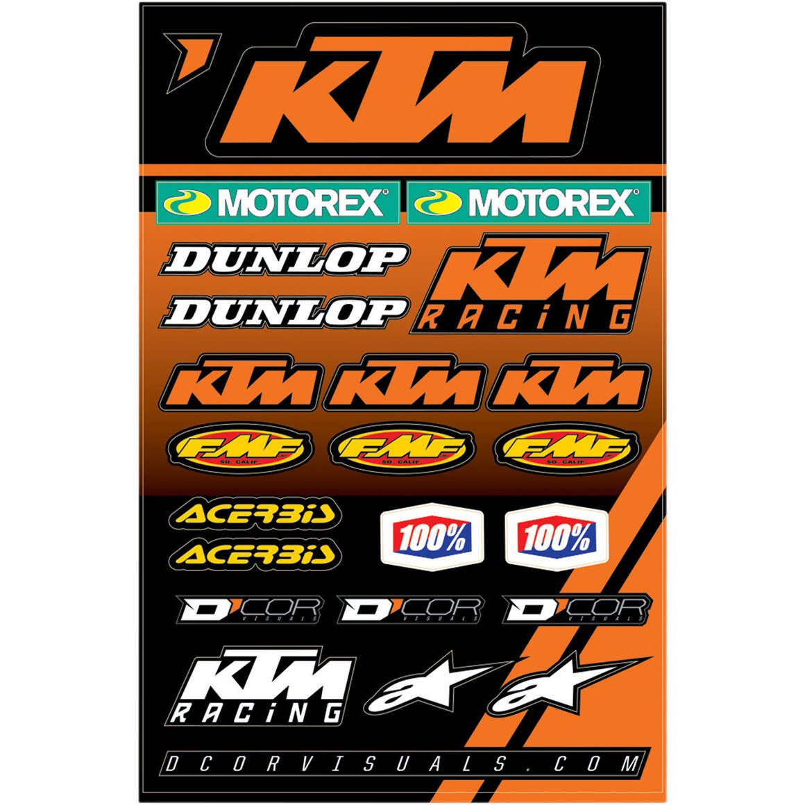 Feuille d'autocollants D'COR Visuals KTM Racing