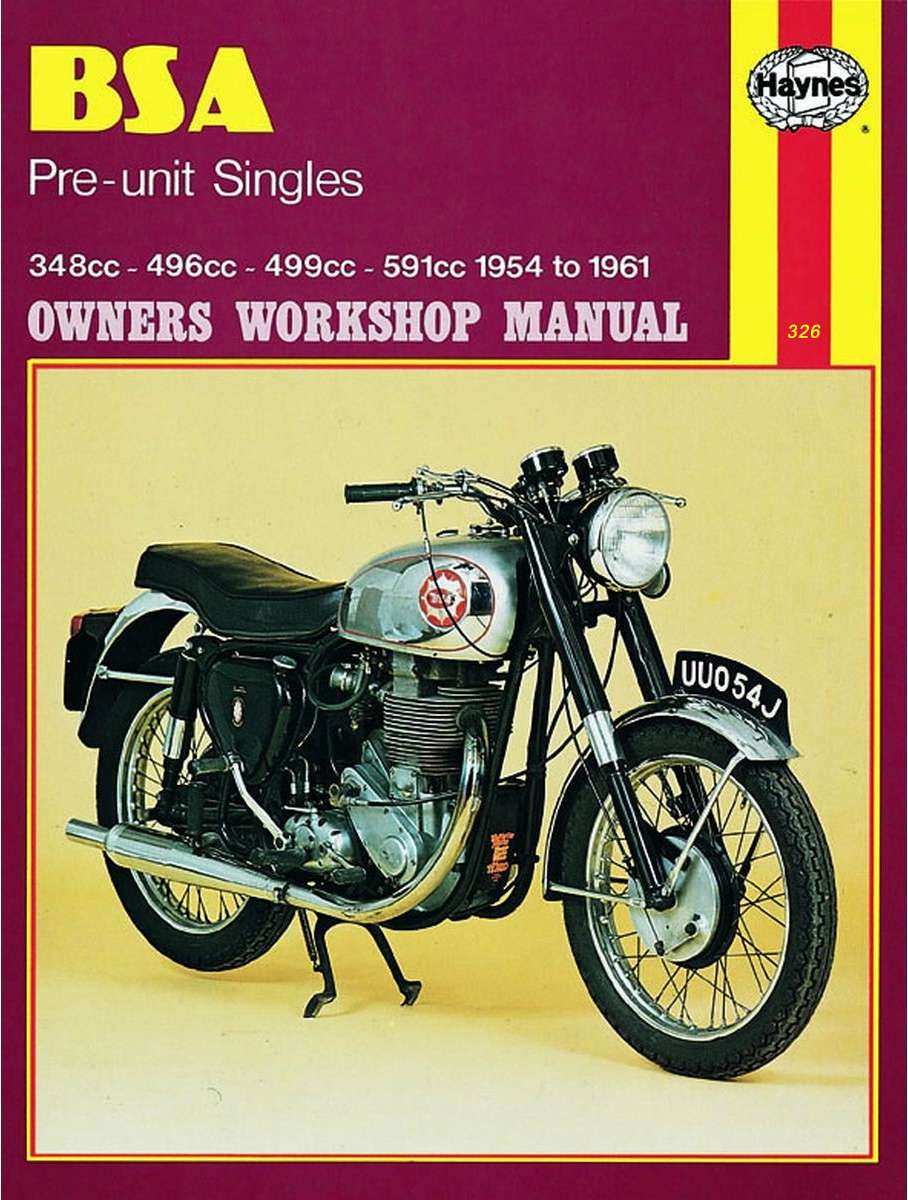 Haynes Manual for BSA Pre-Unit Singles