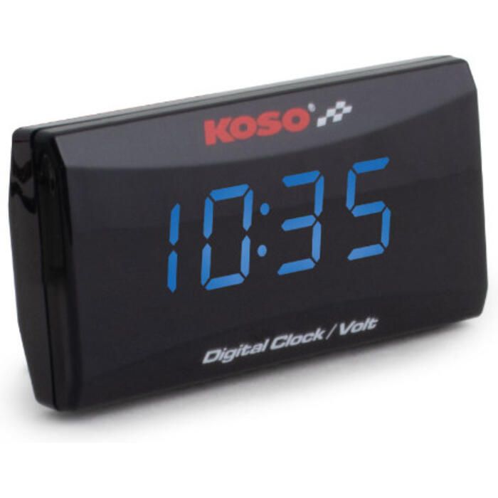 Koso Super Slim Style Clock and Volt Meter