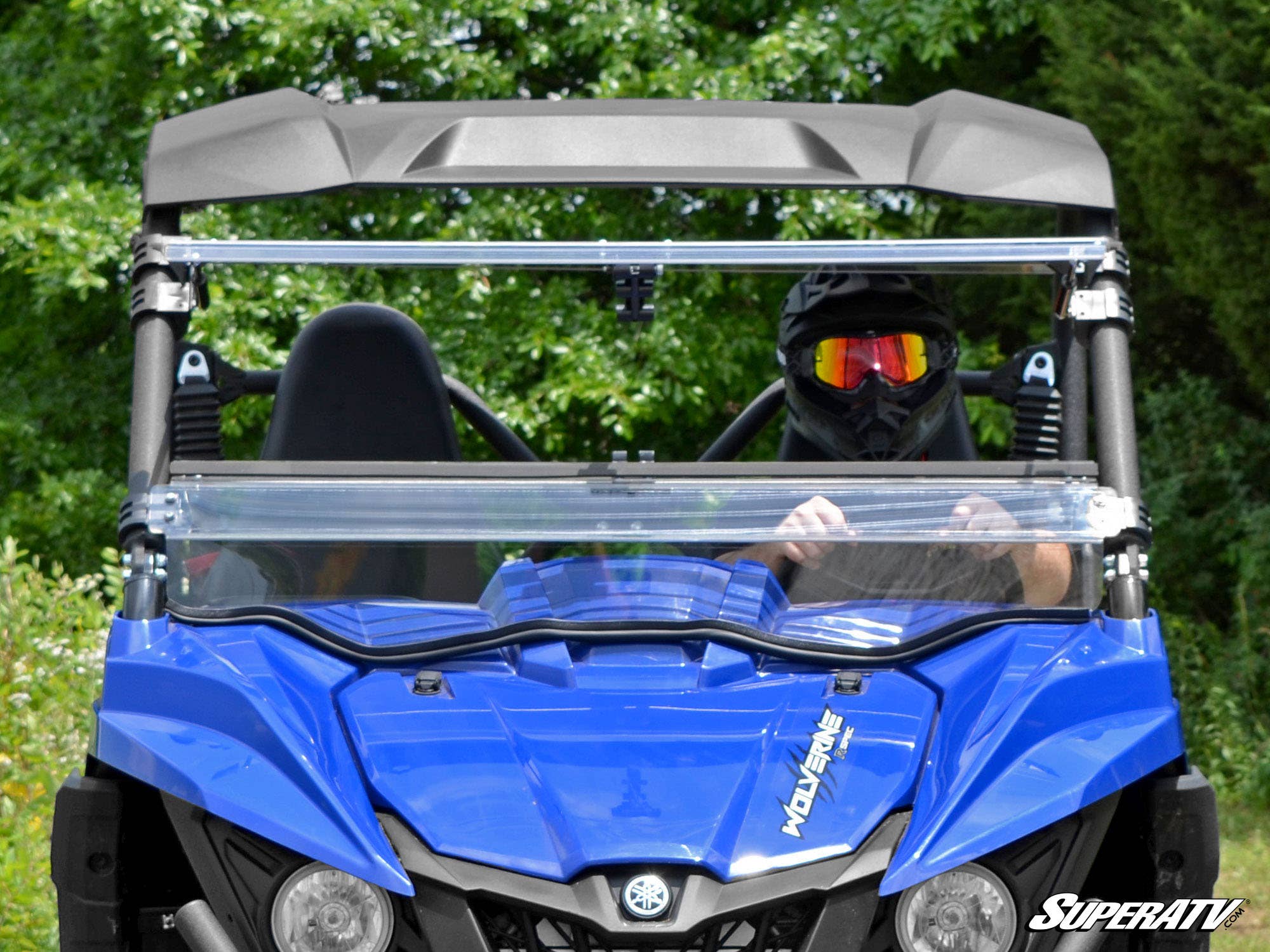 SuperATV Scratch Resistant Polycarbonate Flip-Up Front Windshield